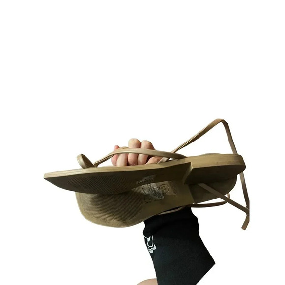 STEVE MADDEN Tan Khaki Flat Sandals Size 8.5 - Picture 3 of 6